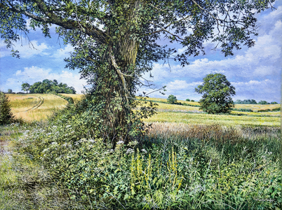 Summer by the oak, 2022 (oil on canvas)
