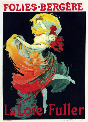 1890s France Folies Bergere Poster, 1890s