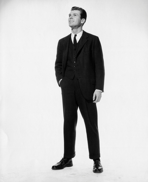 Businessman with hand in pocket