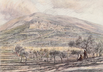 Assisi (colour litho)