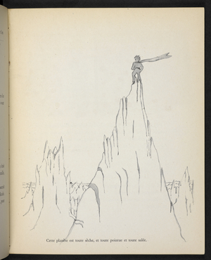 'This planet is all dried up, full of sharp points, and all salty', illustration from 'Le Petit Prince', by Antoine de Saint-Exupéry, 1940 (colour litho)