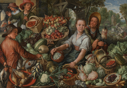 Vegetable Market, 1567 (oil on panel)