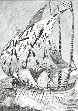 Storm Creators Kara Sea, 2017 (ink and pencil on paper)