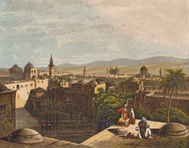 The Pool of Siloam, Jerusalem (colour litho)