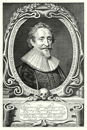 Hugo Grotius, Dutch jurist, theologian; philosopher and author (engraving)