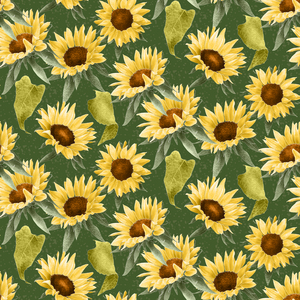 Sunflowers pattern, 2020 (graphite pencil & digital)