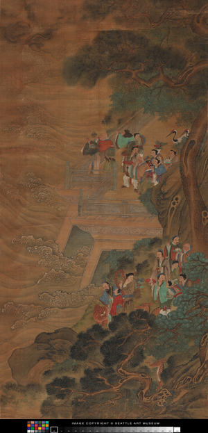 Offerings for the Dragon (ink and colour on silk)