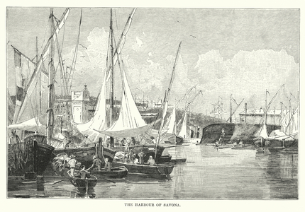 The Harbour of Savona (engraving)