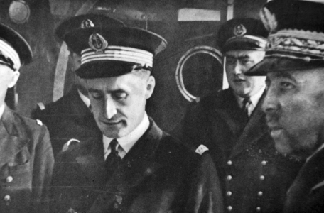 Commander Lapebie of the Bourrasque class French Navy destroyer (torpilleur)"Sirocco" Sunk by the E-boats S-23 and S-26 on 31 May 1940 during Operation Dynamo, world War II