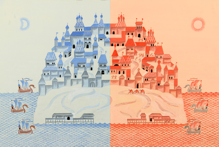 Illustration from 'Ruslan and Ludmila' by Alexander Pushkin, 1820 (gouache on paper)