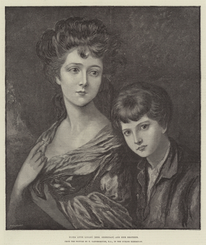 Eliza Anne Linley (Mrs Sheridan) and her Brother (engraving)