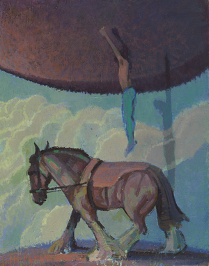 Virgile Jumping, 2015 (oil on linen)