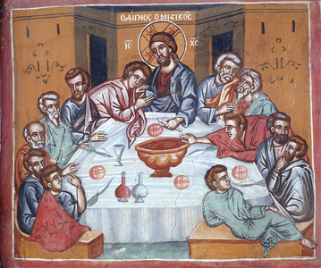 The Last Supper, Cretan School (wall painting)
