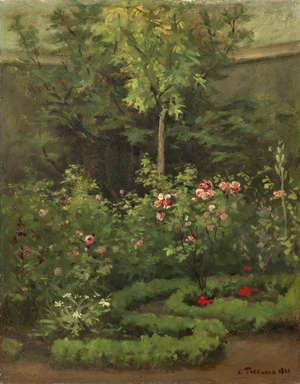 A Rose Garden, 1862 (oil on canvas)