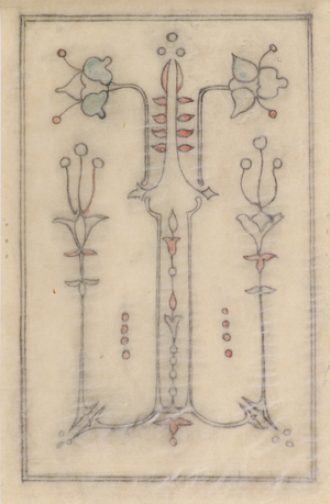 Design for an embroidery, 1899 (pencil)