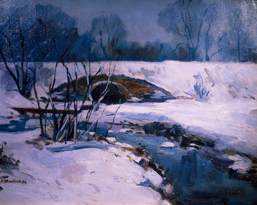 Canal in Winter by Antonio Martino, (1902-1989), USA, Philadelphia, Pennsylvania, David David Gallery