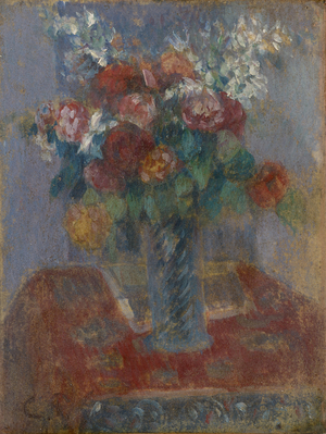 Bouquet, c.1900 (oil on silk on canvas)