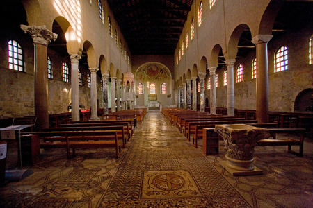 View of the nave, Basilica of Sant'Eufemia, Grado, Friuli, Italy (photo)