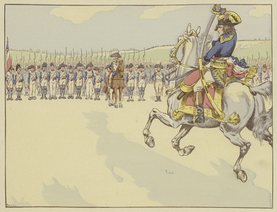 Napoleon promised his soldiers victories, and he kept his promise (colour litho)