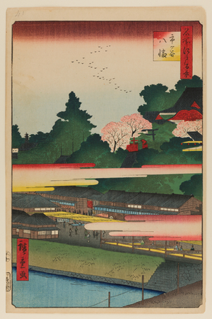 Ichigaya Hachiman Shrine, 1858 (woodblock print)