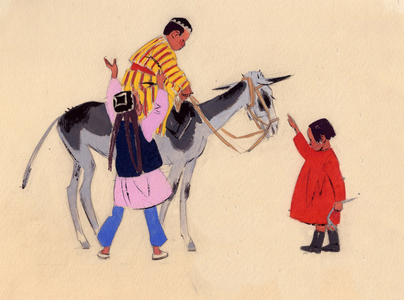 Illustration from 'About the Donkey' by Yakov Akim, 1959 (gouache on paper)