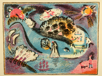 The Big Fish, 1977 (colour litho)