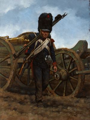 Foot Artillery Guard 1815 #2, 2014 (oil on board)