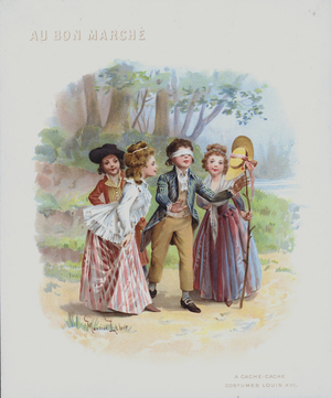 Hide and seek, costumes of the time of Louis XVI (chromolitho)