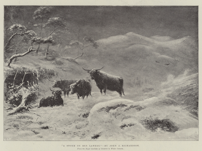 A Storm on Ben Lawers (litho)