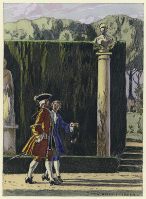 Illustration for memoirs of Casanova (colour litho)