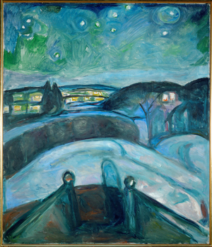 Starry Night, Ekely (painting on canvas)