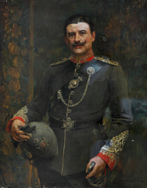 An Officer of a Volunteer Battalion, The Middlesex Regiment, 1904 circa (oil on canvas)