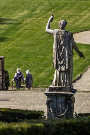 Roman statue of Demetra, Amphitheater, Boboli Gardens, Florence, Italy (photo)