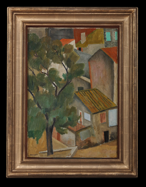 Rooftops, c.1916-18 (oil on canvas)
