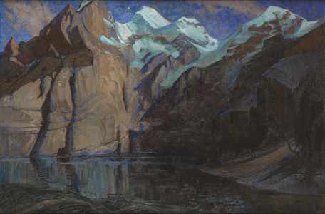 Nocturne des Alpes (oil on canvas)