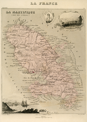 Map of Martinique, 1869 (print)