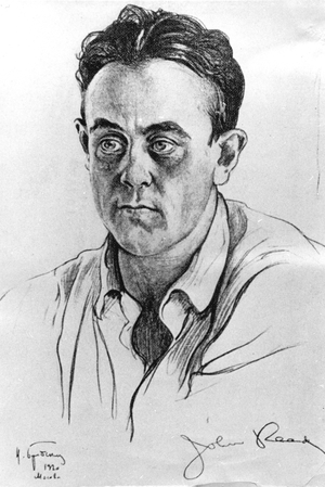 Drawing of American Revolutionary, Writer and Newspaper Reporter John Reed, Moscow, 1920.