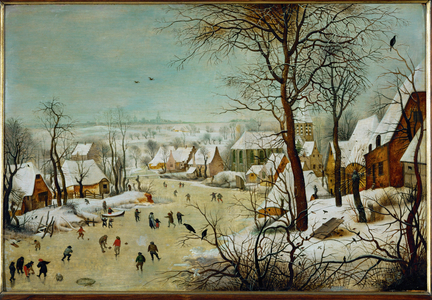 Winterlandscape (painting on oakwood)