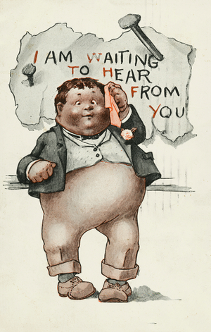 I am waiting to hear from you (colour litho)
