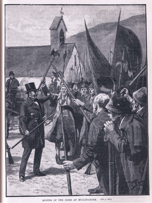 Muster of the Irish at Mullinahone AD 1848 (litho)