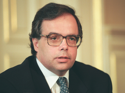 Oslo 19940103. The Palestinian negotiator Abu Ala and Israeli Leader Uri Savir are …, 1994 (photo)