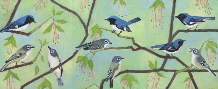 Vireos & Warblers, 2019 (oil)
