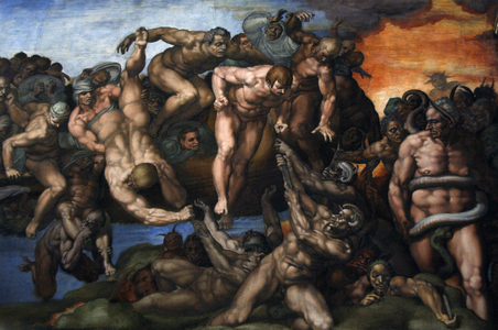 The Last Judgement by Michelangelo. 16th century. Vatican City.