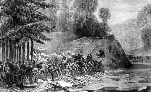 Collecting Ice in Boulogne Wood, Paris (engraving)