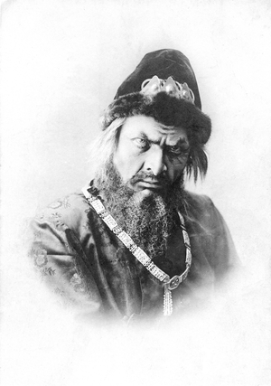 Feodor Chaliapin, Russian bass, as Ivan the terrible in the Maid of Pskov