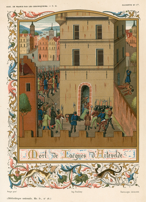 Death of Jacques d'Artevelde (chromolitho)