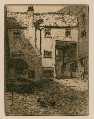 Queen's Head, Southwark (etching)