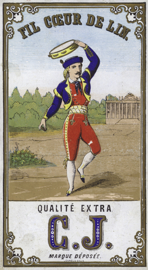 Label for Fil Coeur de Lin (colour litho)