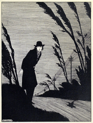 Midst of all was a Cold White Face, from The Year's at the Spring, pub. 1920 (engraving)