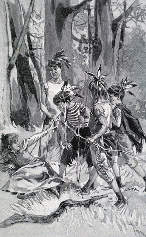 Children playing Red Indians